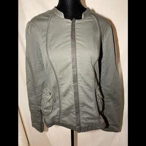 Urban Outfitters Army Green Moto Women Zip Jacket